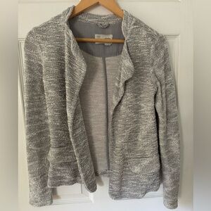 Anthropologie knit collarless blazer